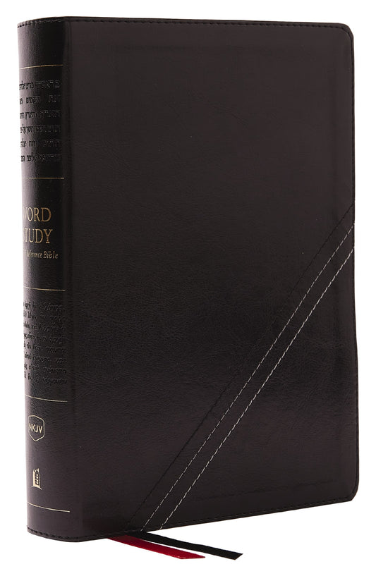 NKJV Word Study Reference Bible (Comfort Print)-Black Leathersoft