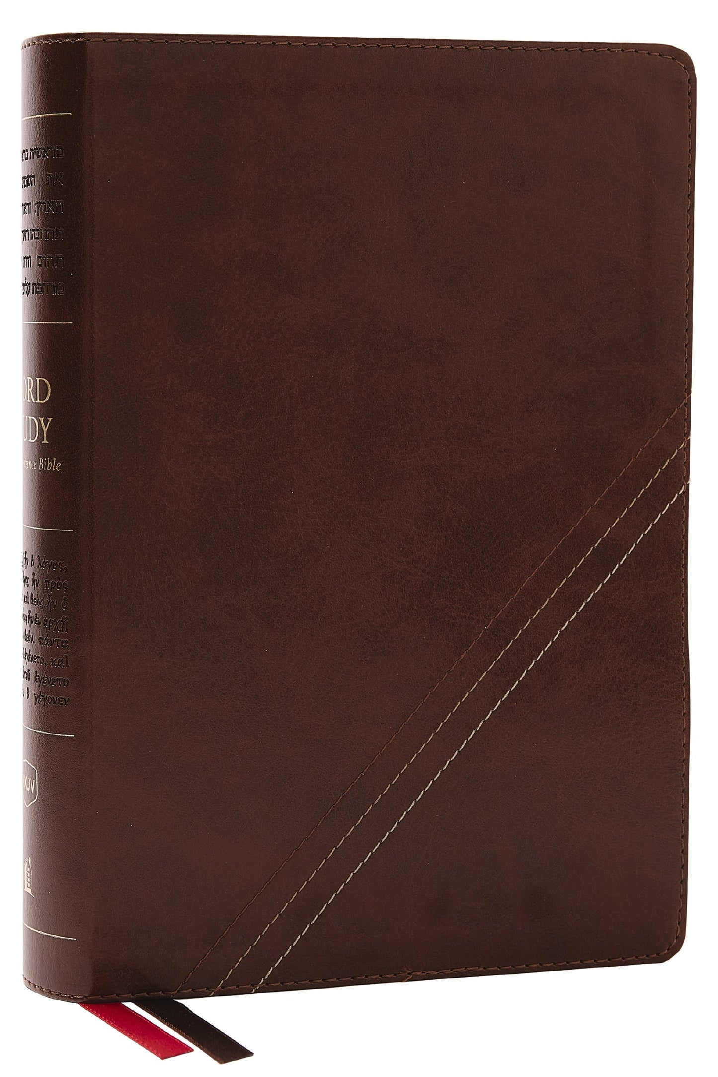 NKJV Word Study Reference Bible (Comfort Print)-Brown Leathersoft