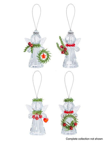 Ornament Prepack-Teeny Mistletoe Angel (Pack Of 24)