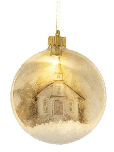 Ornament-LED Light Up Church Disk (5 1/2"H)