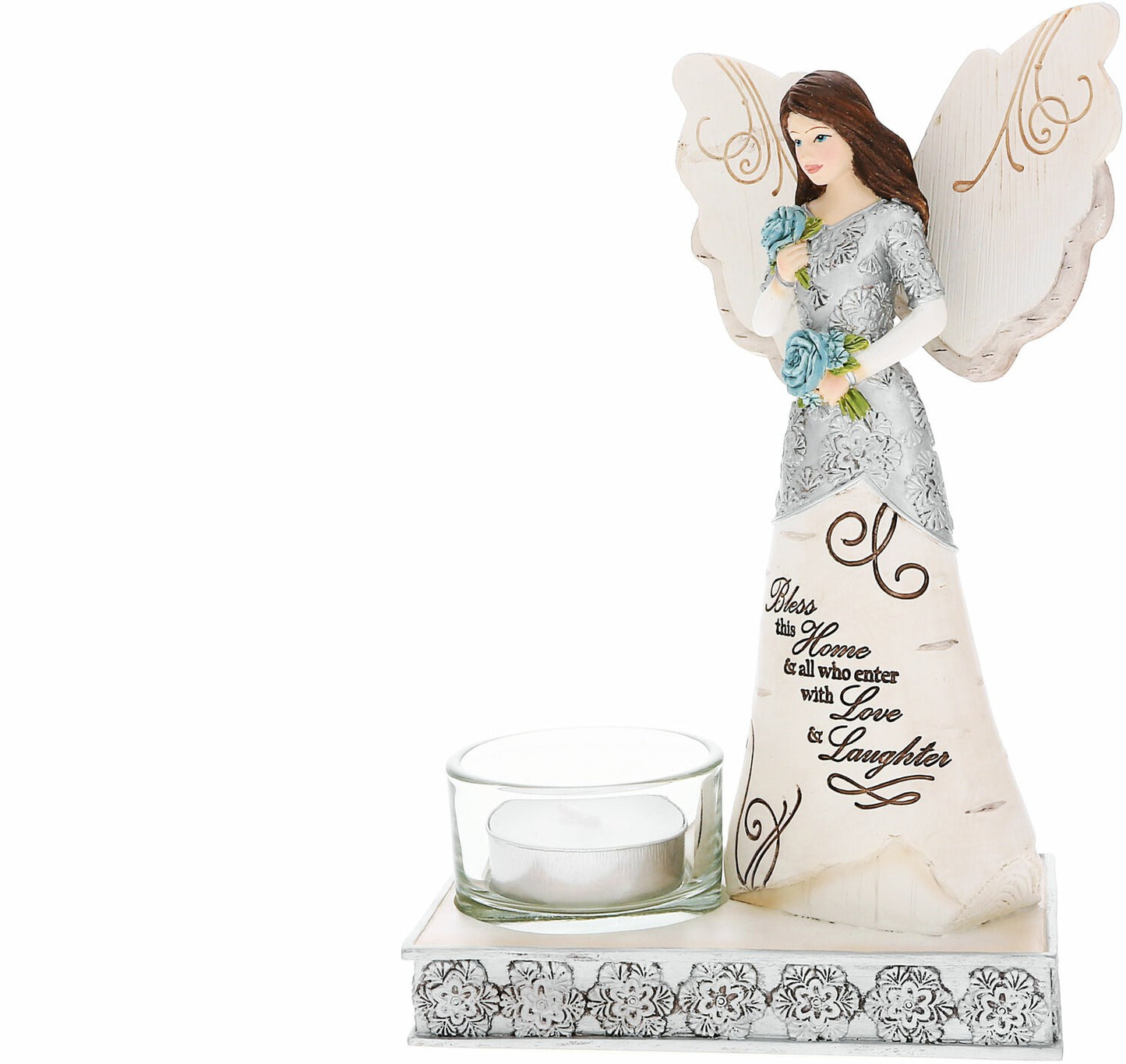 Tealight Angel Holder-Bless This Home (6.75")