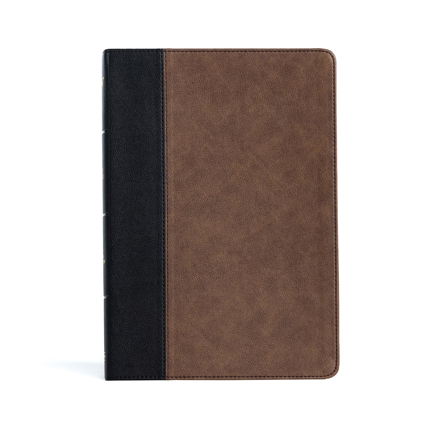 KJV Large Print Thinline Bible-Black/Brown LeatherTouch