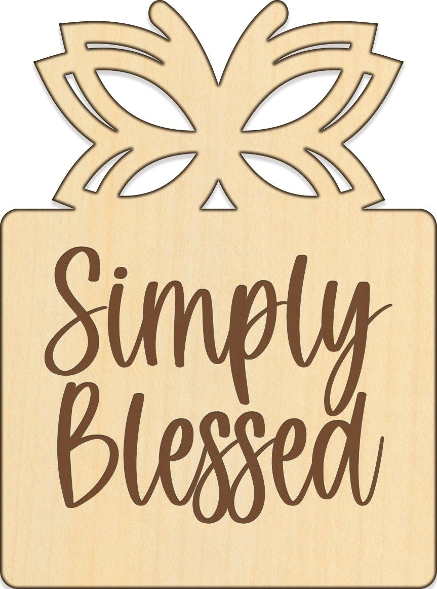 Magnet-Wood Workz-Simply Blessed (3" x 4")