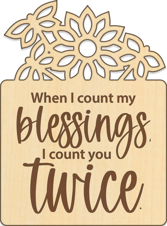 Magnet-Wood Workz-When I Count My Blessings (3" x 4")