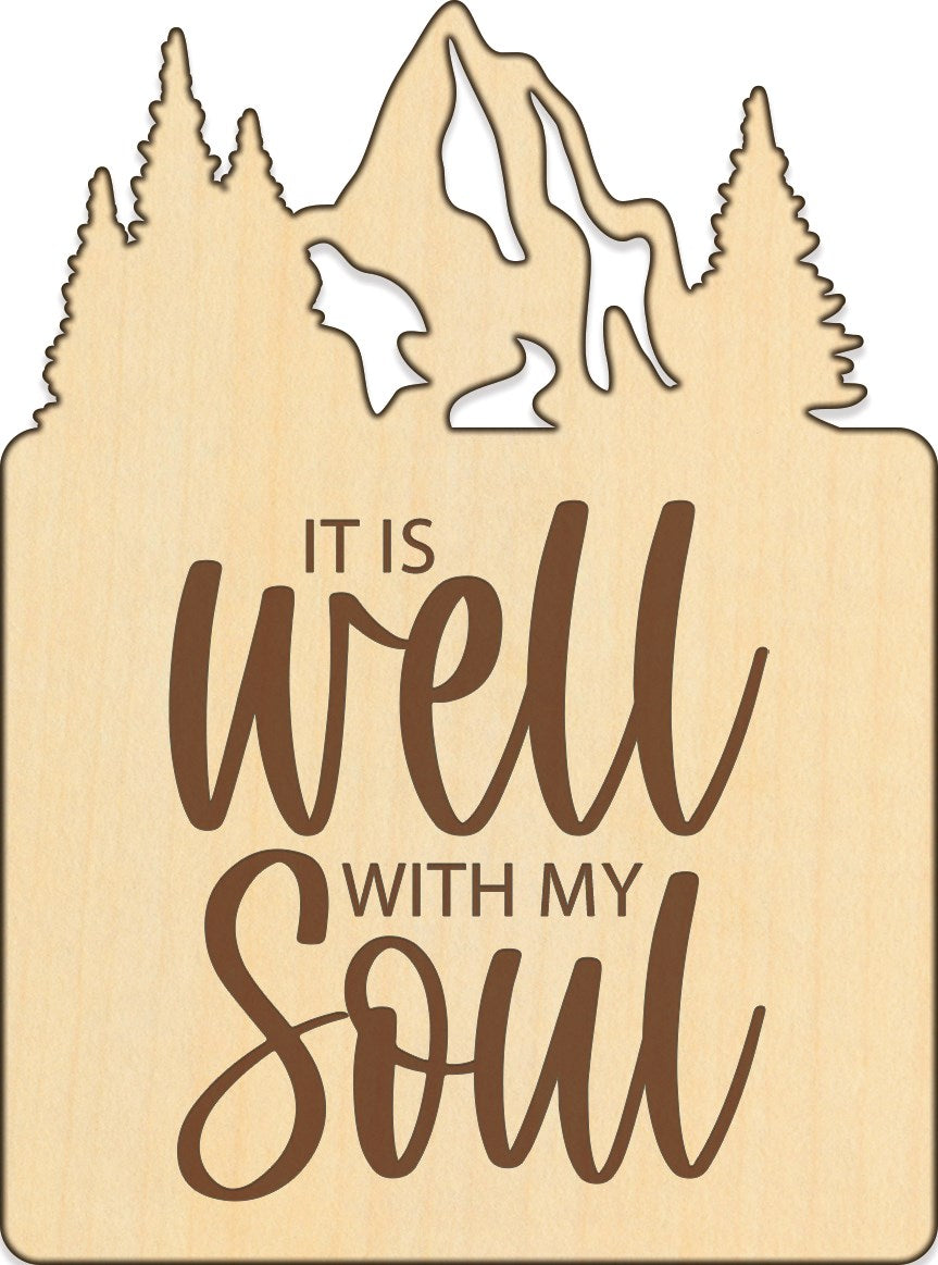 Magnet-Wood Workz-It Is Well (3" x 4")