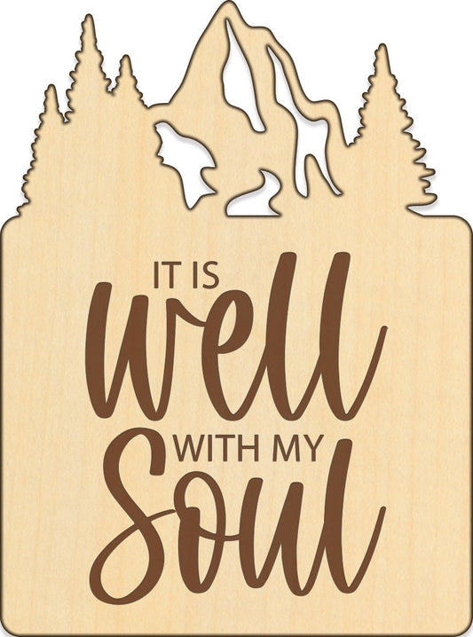 Magnet-Wood Workz-It Is Well (3" x 4")