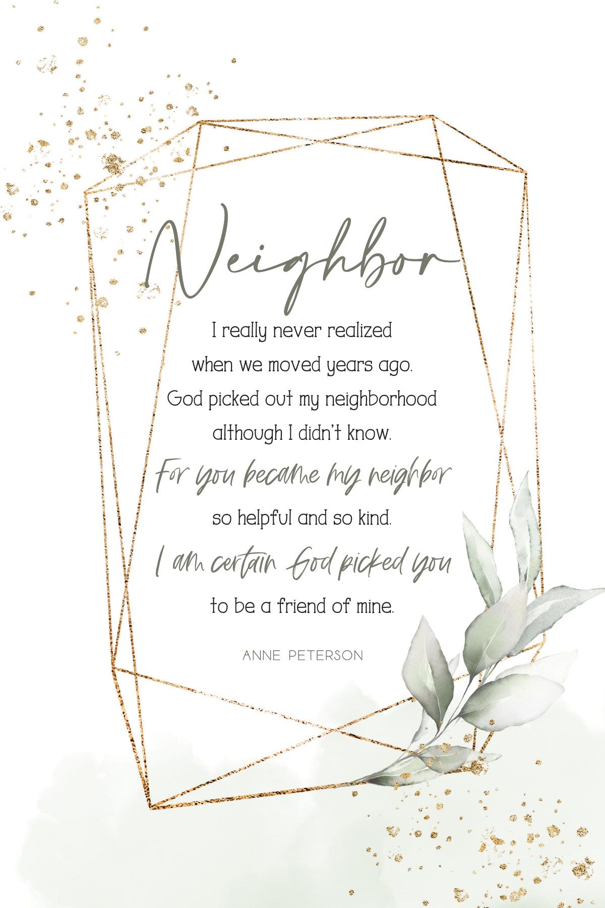 Plaque-Heaven Sent-Neighbor (6 x 9)