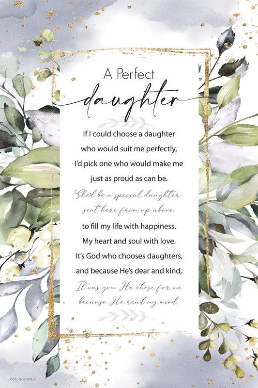 Plaque-Heaven Sent-A Perfect Daughter (6 x 9)