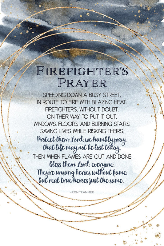 Plaque-Heaven Sent-Firefighter's Prayer (6 x 9)