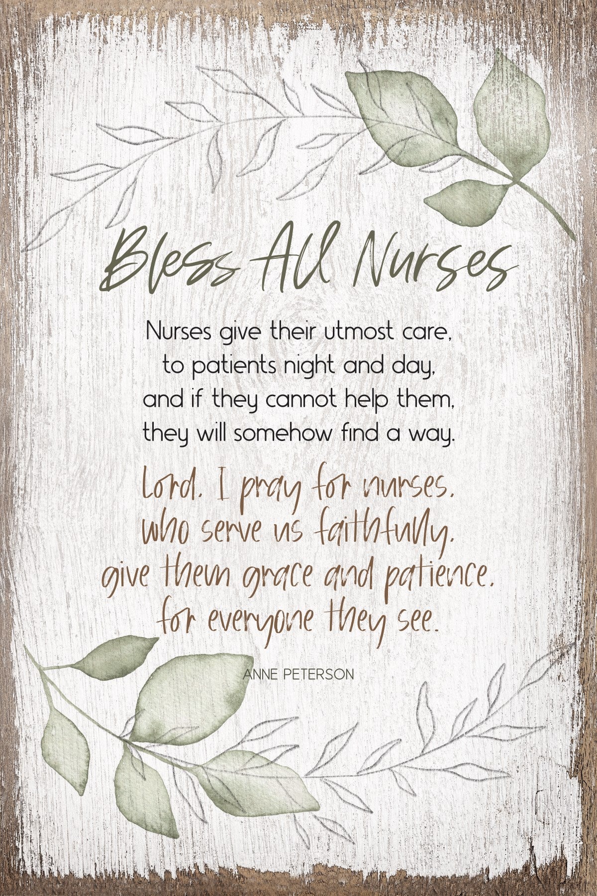 Plaque-Timeless Sentiments-Bless All Nurses (6 x 9)