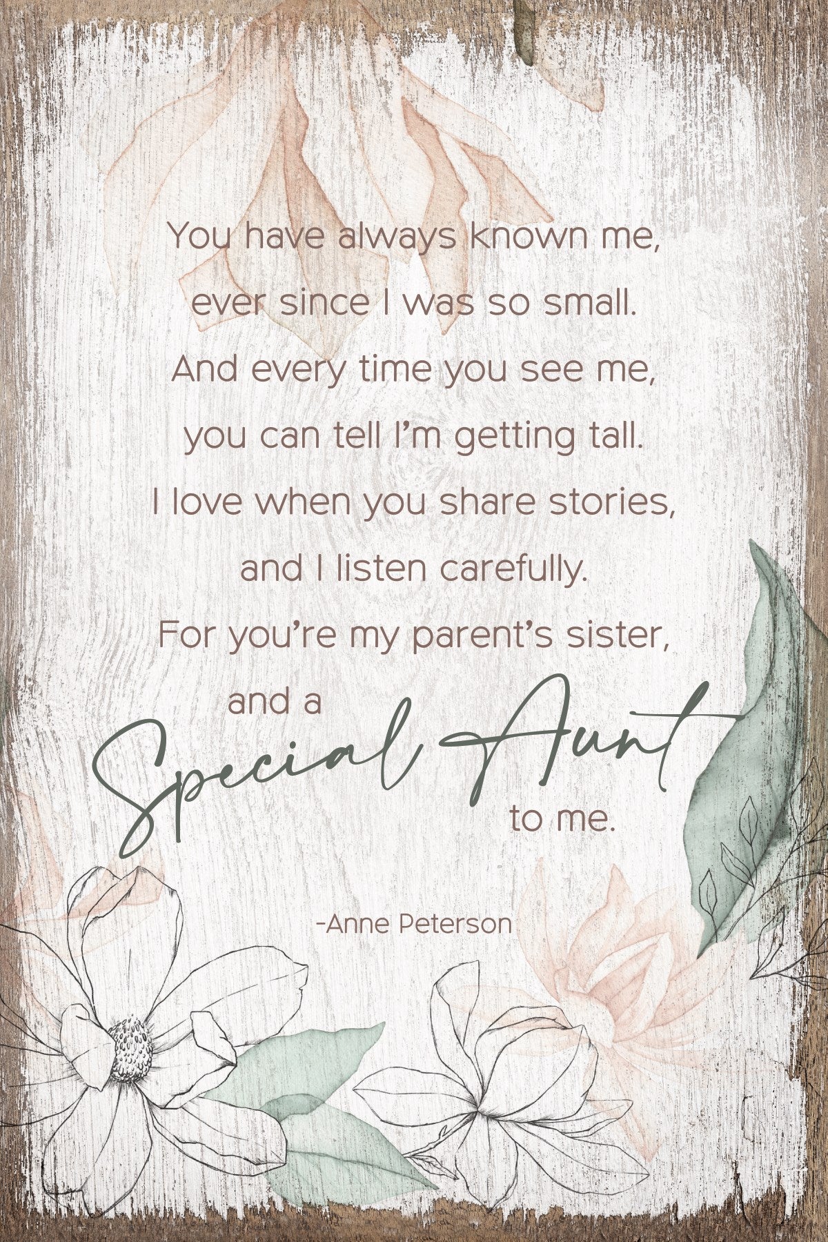 Plaque-Timeless Sentiments-You Have Always-Aunt (6 x 9)