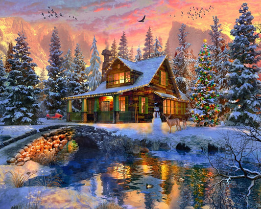 Jigsaw Puzzle-Rockies Christmas (1000 Pieces)