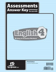 English 4 Assessments Answer Key (3rd Edition)