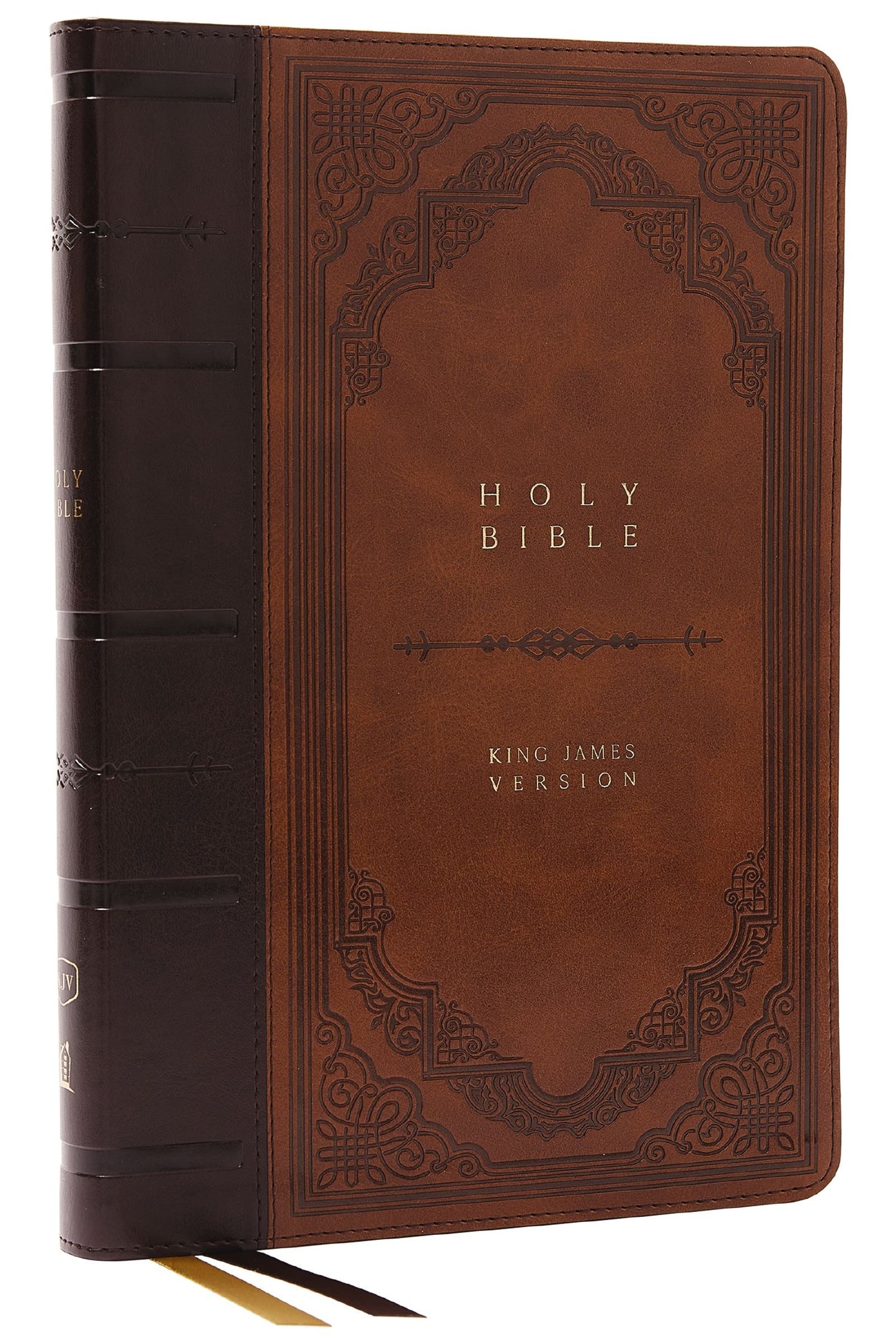 KJV Giant Print Thinline Bible  Vintage Series (Comfort Print)-Brown Leathersoft