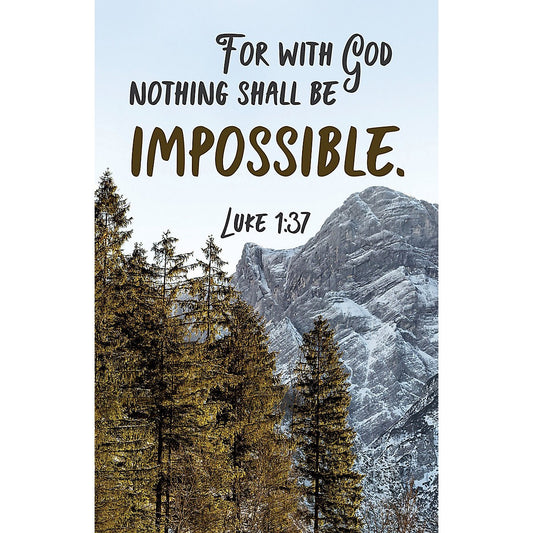 Bulletin-For With God Nothing Shall Be Impossible (Pack Of 100)