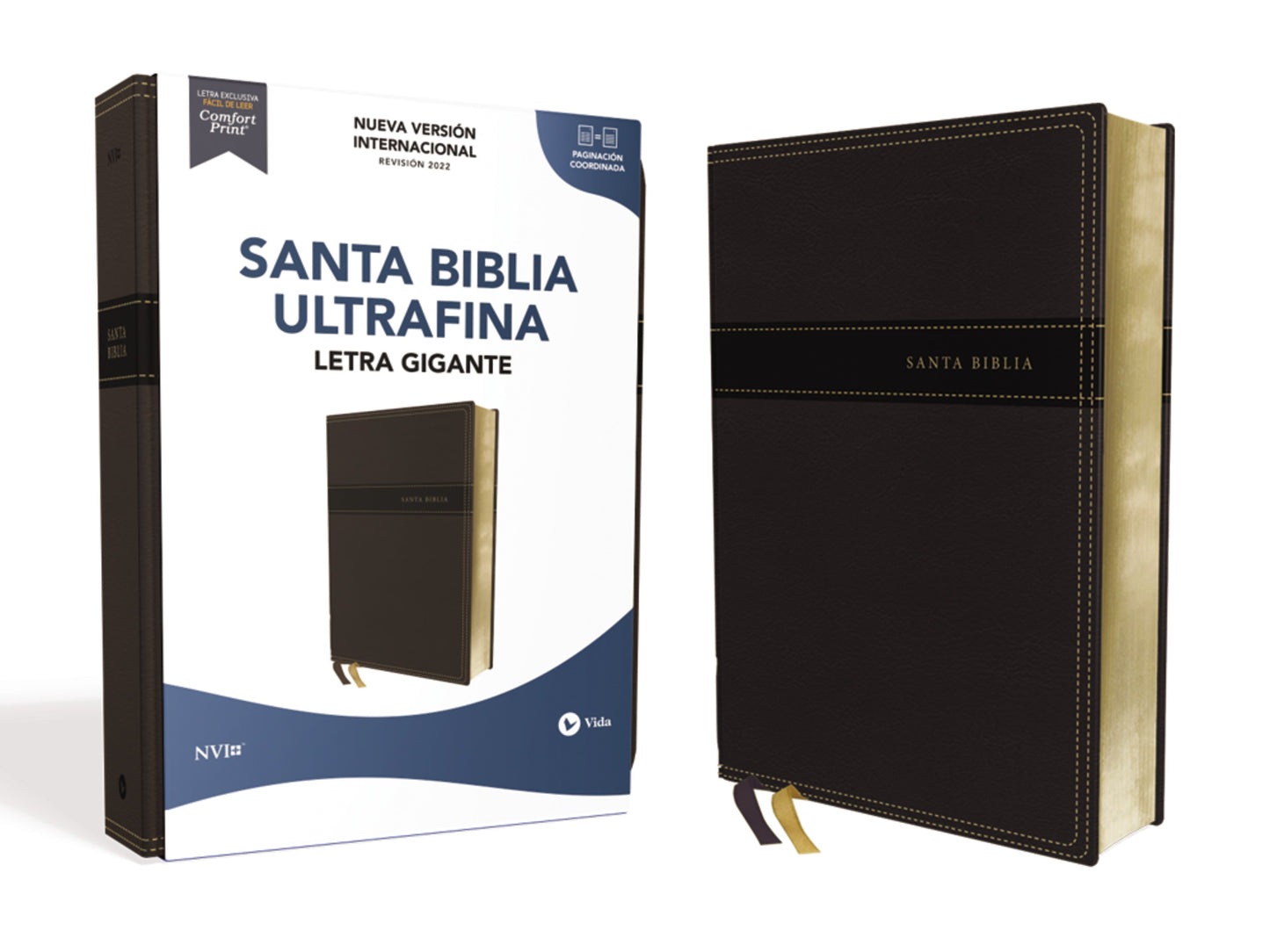 NVI Ultrathin Giant Print Bible (Revised Text 2022) (Santa Biblia Ultrafina  Letra Grande)-Black Leathersoft