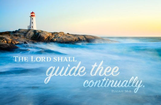 Postcard-The Lord Shall Guide Thee Continually (Isaiah 58:1) (Pack Of 25)