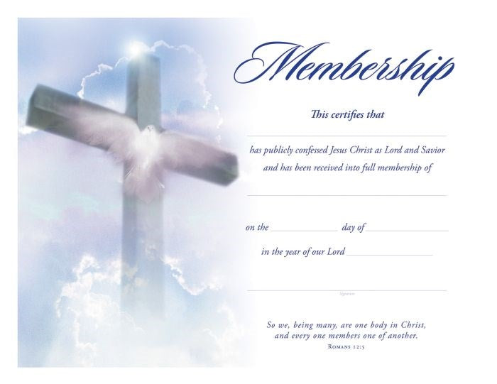 Certificate-Membership (8-1/2x11  Foil Embossed) (Pack Of 6)