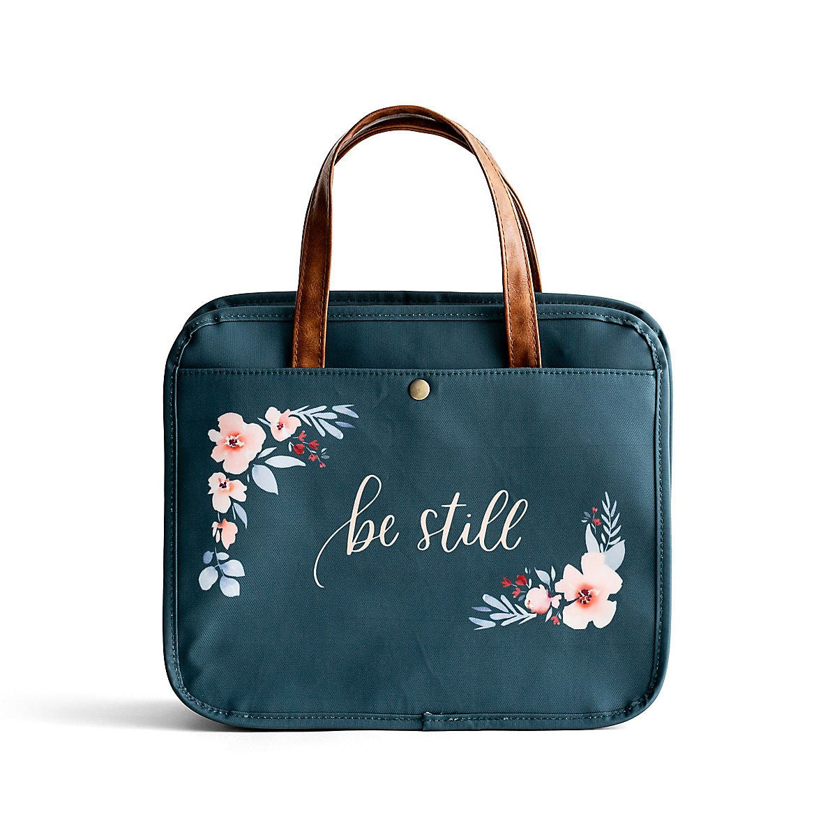 Bible Tote-Be Still/Floral (10 x 12 x 4)