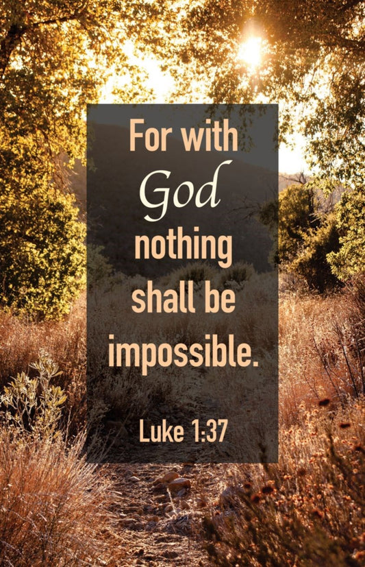 Bulletin-For With God Nothing Shall Be Impossible (Pack Of 100)