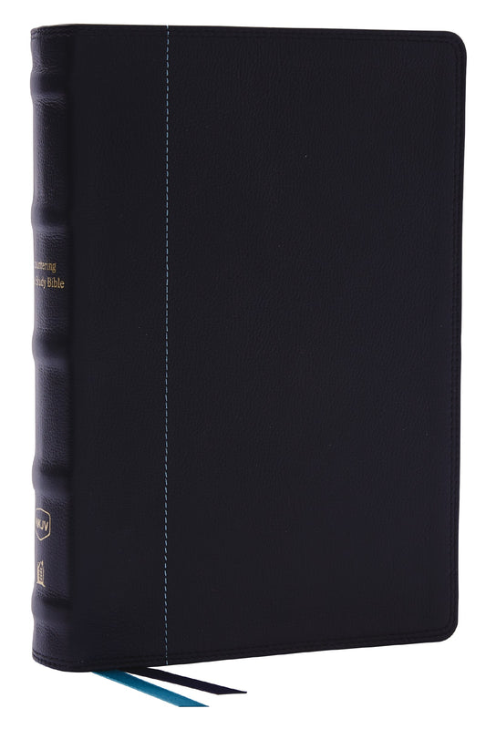 NKJV Encountering God Study Bible (Comfort Print)-Black Genuine Leather