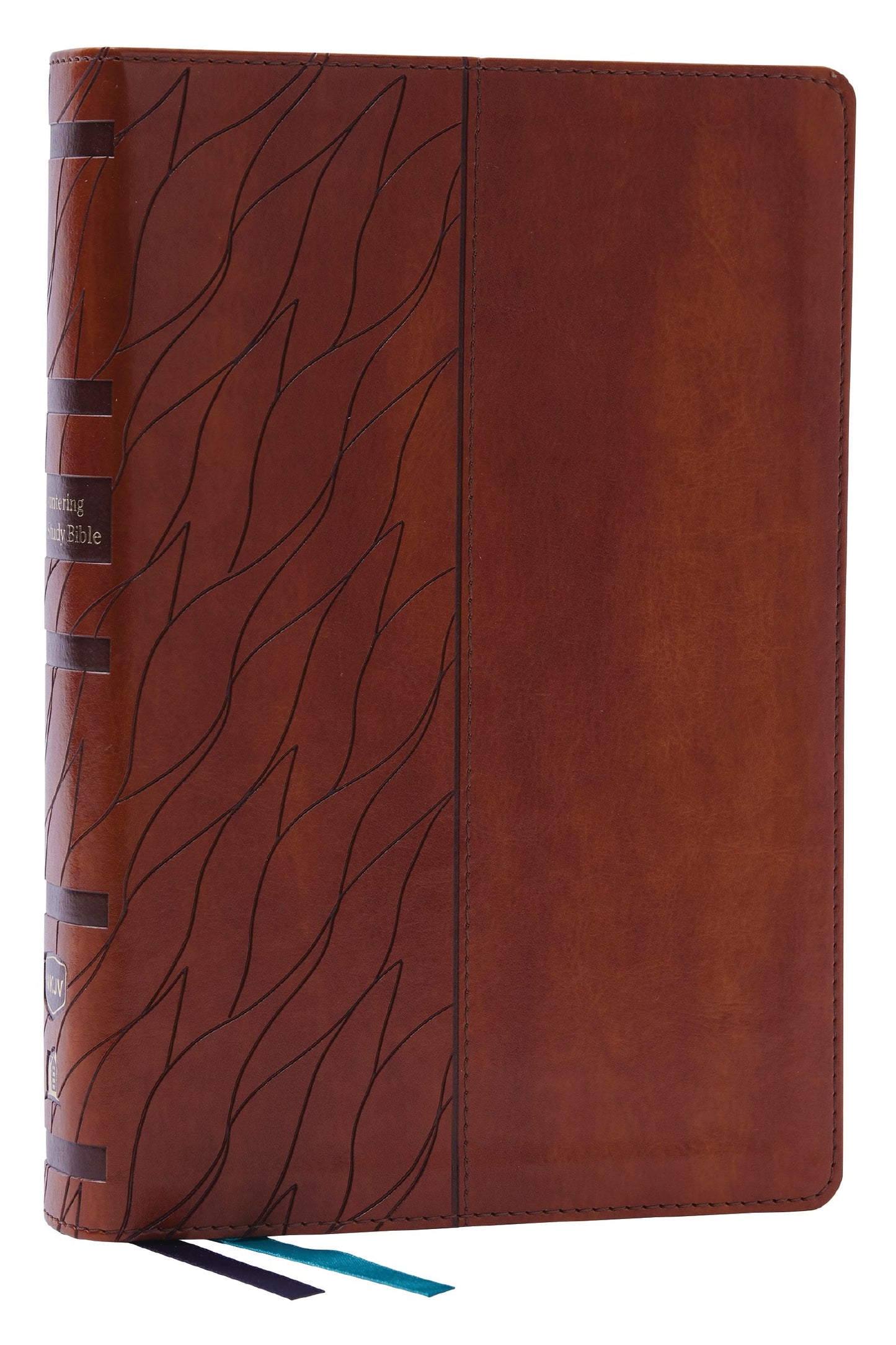 NKJV Encountering God Study Bible (Comfort Print)-Brown Leathersoft