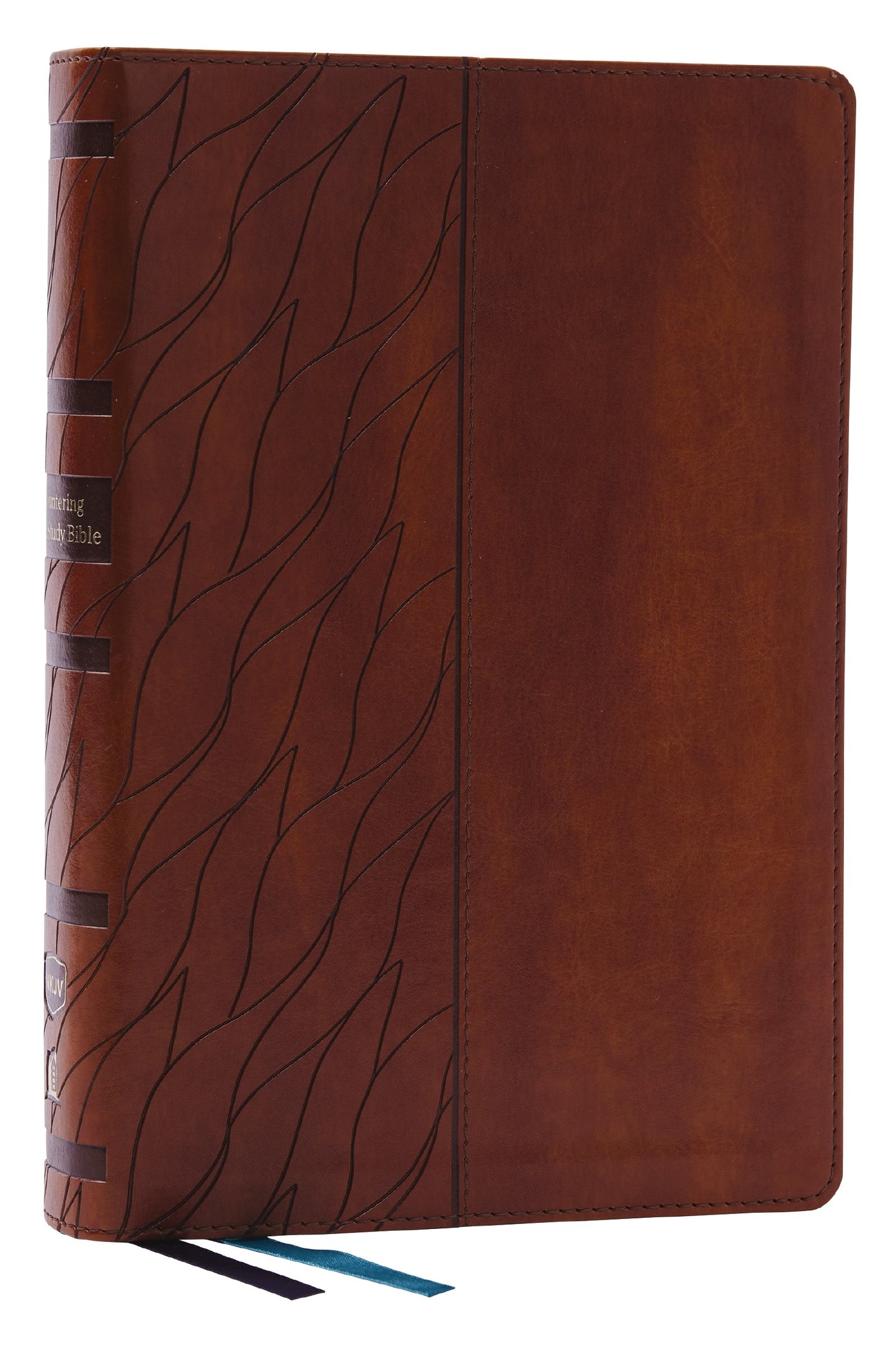 NKJV Encountering God Study Bible (Comfort Print)-Brown Leathersoft Indexed