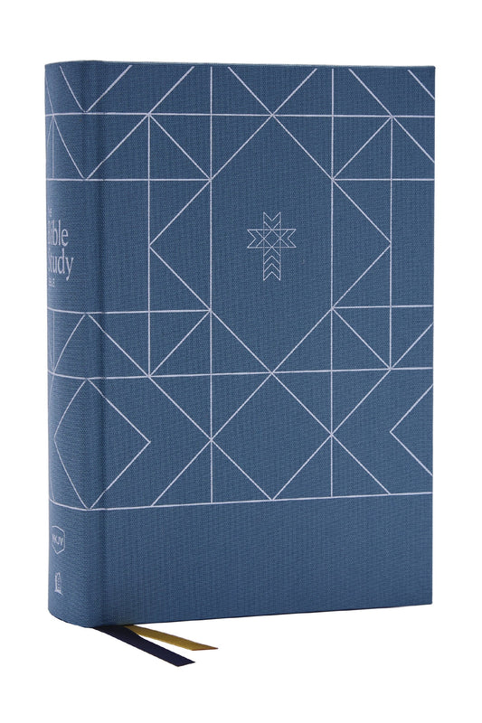 NKJV The Bible Study Bible (Comfort Print)-Blue Cloth Over Board