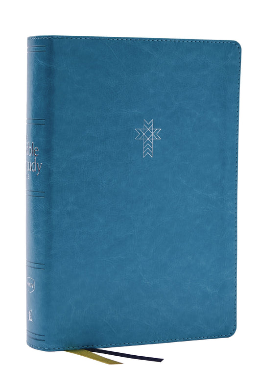 NKJV The Bible Study Bible (Comfort Print)-Turquoise Leathersoft