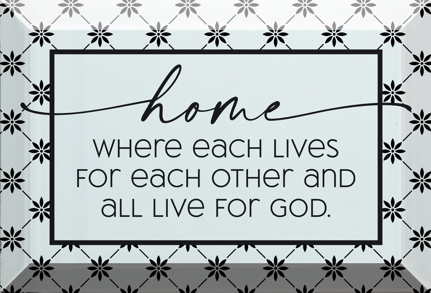 Glass Plaque-Home Where Each Lives (6 x 4)