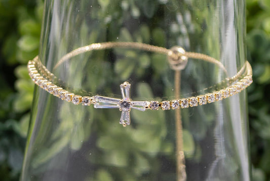 Bracelet-Eden Merry-Small Cross-Gold