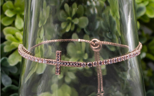 Bracelet-Eden Merry-Rose Gold-Cross