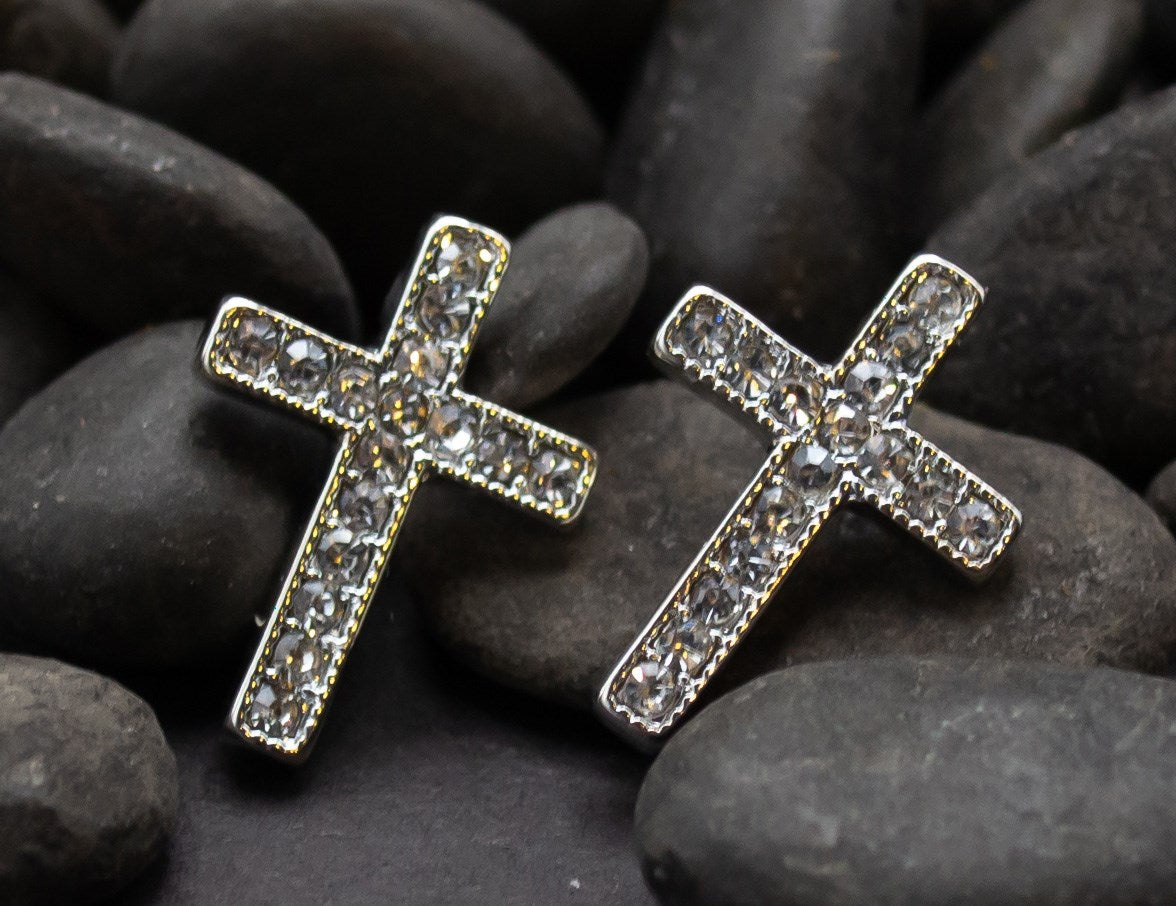 Earrings-Eden Merry-Cross-Stud