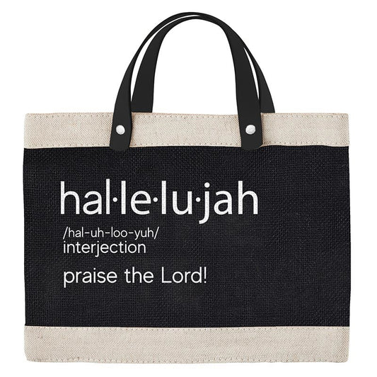 Mini Market Tote-Hallelujah (12.5" x 9.5"x  5.5")