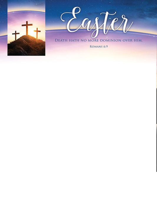 Letterhead-Easter: Death Hath No More Dominion Over Him/Sunrise (Pack Of 100)