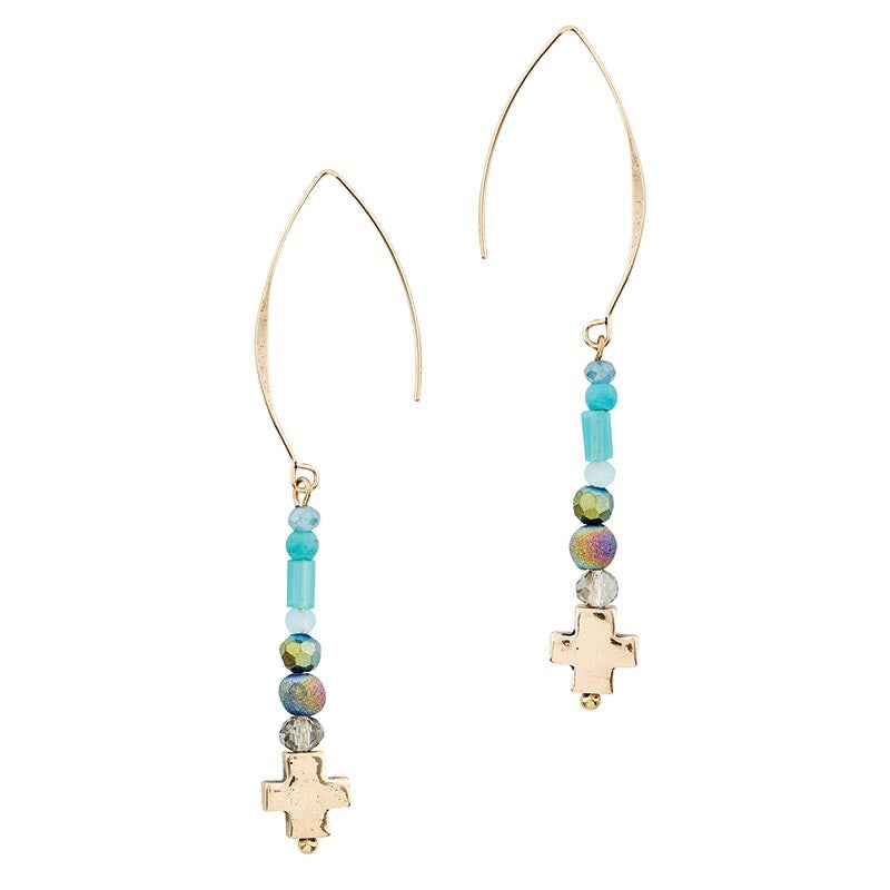 Earrings-Emmanuel-Green Drop (2.5"L)