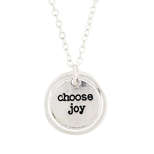 Necklace-Sealed In Faith Pendant-Choose Joy (22")