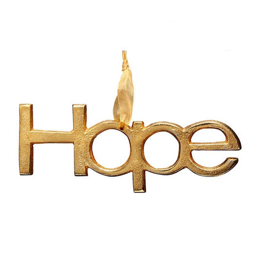 Ornament-Gold HOPE (2" x 6")