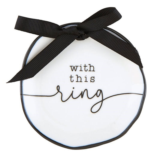 Ring Bearer Dish-With This Ring (3.5"D)