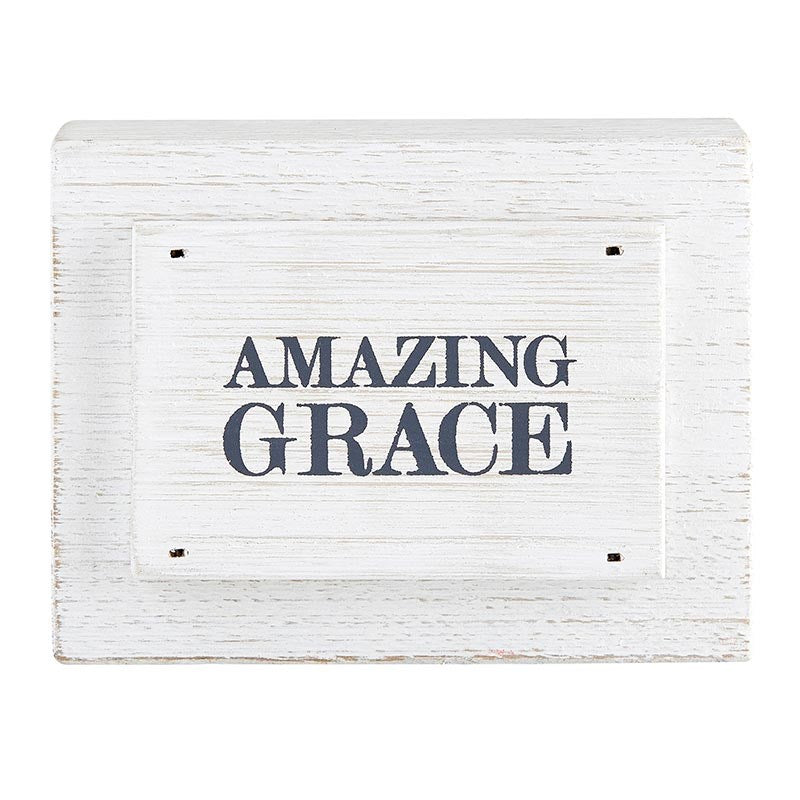 Wood Block-Amazing Grace (4" x 3" x 1.375")