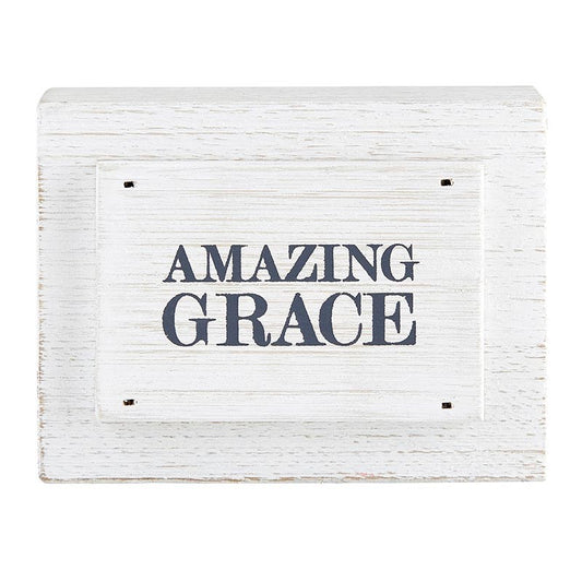 Wood Block-Amazing Grace (4" x 3" x 1.375")