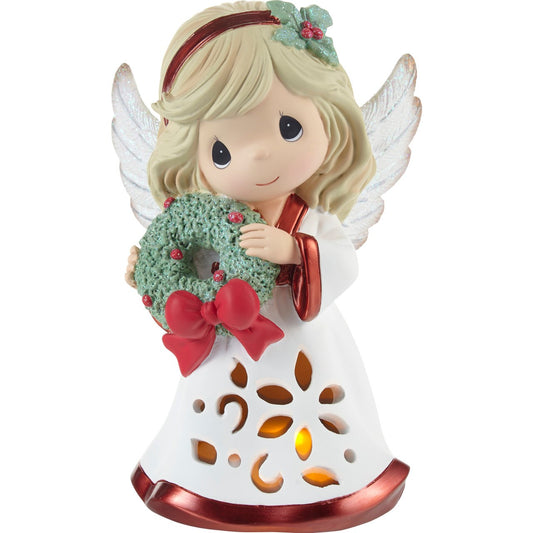 Figurine-Wreathed In Christmas Glory-LED-Musical