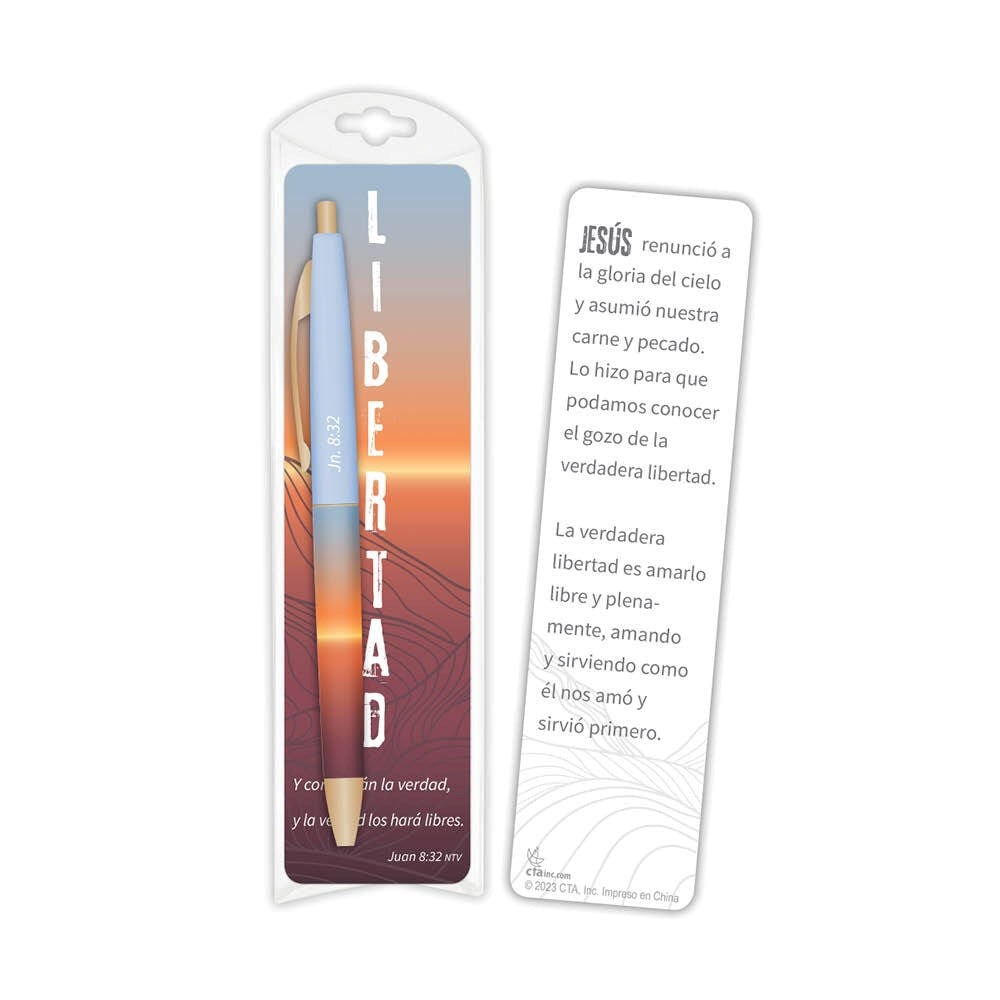 Spanish-Pen & Bookmark Set-Set Free