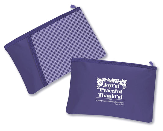 Zippered Pouch-Joy In The Journey w/Mesh Pocket (8 1/2" x 5")