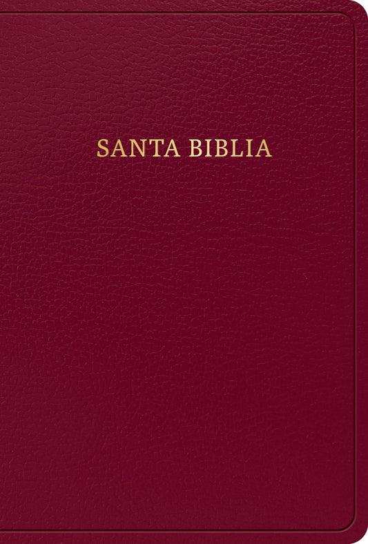 RVR 1960 Hand Size Giant Print Bible (Biblia Letra Grande Tamano Manual)-Burgundy Imitation Leather Indexed