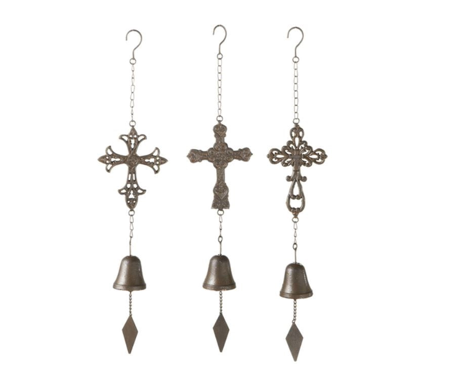 Windchime-Cross (2 EA of 3 ASSTD) (Pack Of 6)