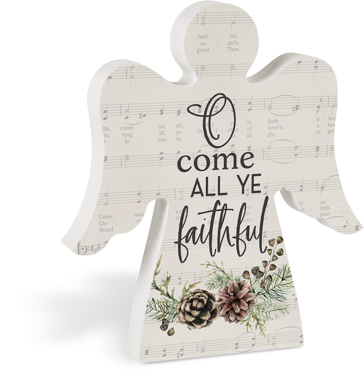 Tabletop Decor-Angel-O Come All Ye Faithful (5.25 x 6)