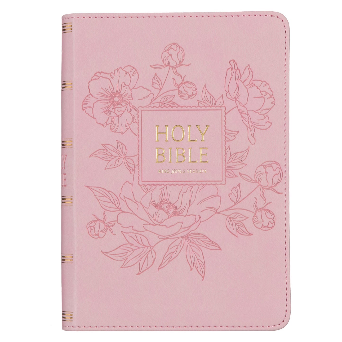 KJV Large Print Compact Bible-Ballet Pink Faux Leather