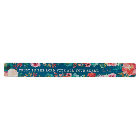 Magnetic Strip Blue Floral Trust in the Lord Prov. 3:5 (Pack Of 6)