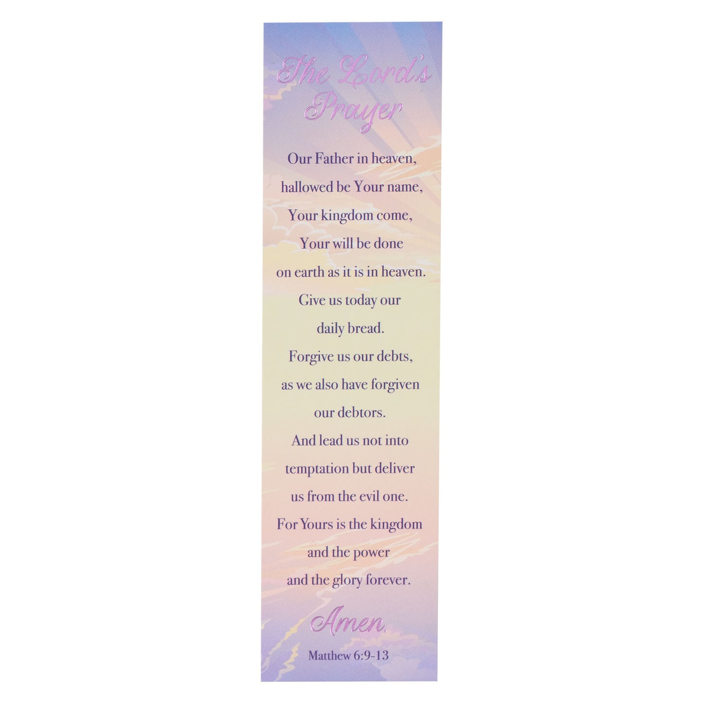 Bookmark-Sky/The Lord's Prayer Matt. 6:9-13 (Pack Of 10)